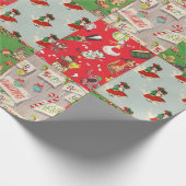 Feiertags-Verpackungspapiercollage der Kinder Geschenkpapier (Ecke)