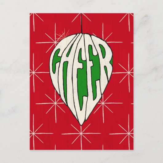 Feiertags-Verzierungs-Beifall Feiertagspostkarte (Vorderseite)