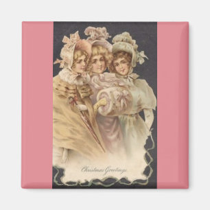 Feiertags Victorican Rosa Vintage Weihnachtsmagnet Magnet