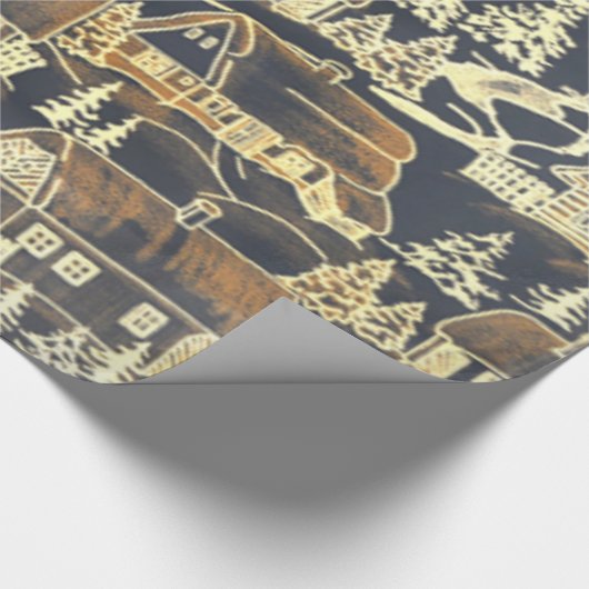 Feiertags-Vintages Geschenkpapier (Ecke)