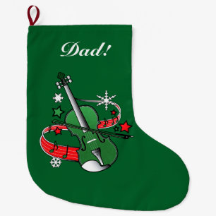 Feiertags-Violine mit Anmerkungen und Großer Weihnachtsstrumpf