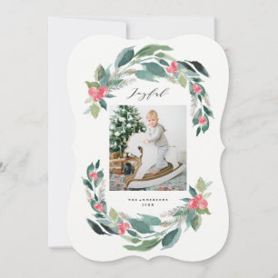 Feiertags-WaldFoto-Karte Feiertagskarte