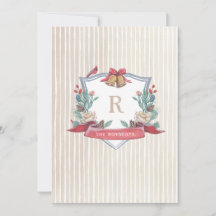 Feiertags-Wappen - Familienmonogramm - Weihnachtsk