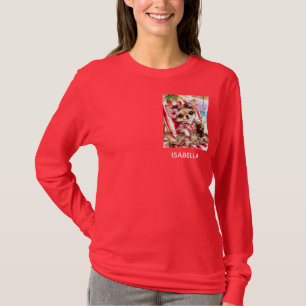 Feiertags weiblicher Chihuahua Strand Entspannung T-Shirt