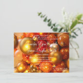 Feiertags-Weihnachten verziert Einladung (Stehend Vorderseite)