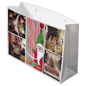 Feiertags-Weihnachteninstagram Große Geschenktüte (Rückseite Schrägansicht)
