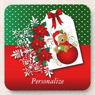 Feiertags-Weihnachtsbär Untersetzer