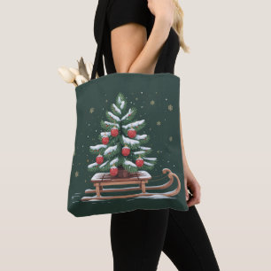 Feiertags-Weihnachtsbaum-Schlitten Winter-Feiertag Tasche