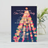 Feiertags-Weihnachtsbaum-Zutat-Party Einladung (Stehend Vorderseite)