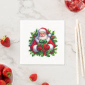 Feiertags-Weihnachtsmann-Papier Servietten (Beispiel)