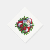 Feiertags-Weihnachtsmann-Papier Servietten (Ecke)
