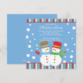 Feiertags-WeihnachtsParty Einladung SNOWMEN (Vorne/Hinten)