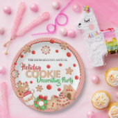 Feiertags-Weihnachtsplätzchen, das Party verziert Pappteller (Party)