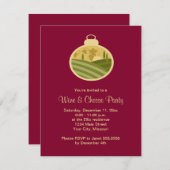 Feiertags-Wein-und Käse-Party Einladungen (Vorne/Hinten)