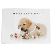 Feiertags-WelpePlaytime Große Geschenktüte (Vorderseite)