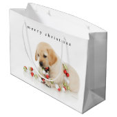 Feiertags-WelpePlaytime Große Geschenktüte (Rückseite Schrägansicht)