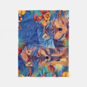 Feiertags-Wölfe Fleecedecke (Vorderseite)