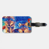 Feiertags-Wölfe Gepäckanhänger (Rückseite horizontal)