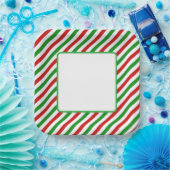 Feiertags-Zuckerstangen-Papierplatten Pappteller (Party)