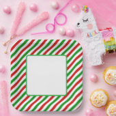 Feiertags-Zuckerstangen-Papierplatten Pappteller (Party)