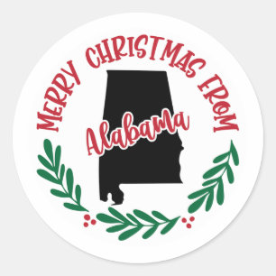 Feiertagsaufkleber aus Alabama Runder Aufkleber