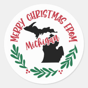 Feiertagsaufkleber aus Michigan Runder Aufkleber