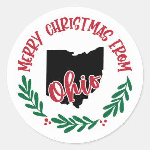 Feiertagsaufkleber aus Ohio Runder Aufkleber