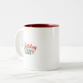 Feiertagsbackteam Weihnachten Zweifarbige Tasse (Vorderseite Links)