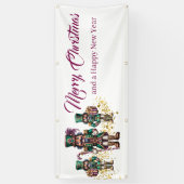 Feiertagsbanner Nussknacker im Freien Banner (Vertikal)