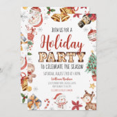 Feiertagsfeier Saison Einladung (Vorne/Hinten)