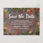 Feiertagsfeier Save the Date Einladungspostkarte (Vorderseite)