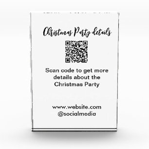 Feiertagsfeier Scan QR-Code-Details Website Social Fotoblock