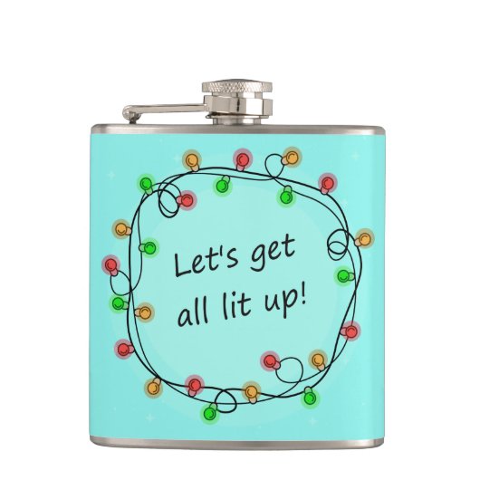Feiertagsflasche individueller Name "alles Lit Flachmann (Vorderseite)