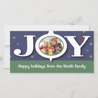 Feiertagsfreude-Blau-Fotokarte Feiertagskarte