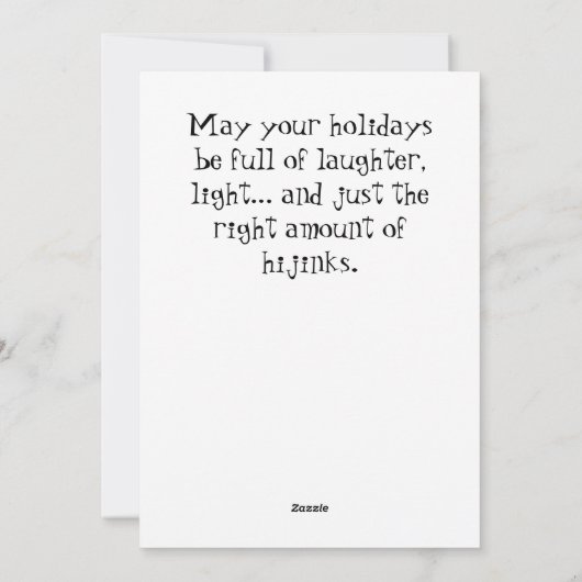 Feiertagsgaudi Feiertagskarte (Rückseite)