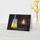 Feiertagsgeist Karte (Gelbe Blume)