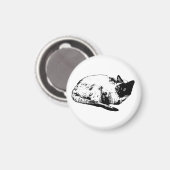 Feiertagsgrafik, feline Ruhe Magnet (Vorderseite/Rückseite)