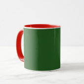 Feiertagsgrün mit roter Umrandung Tasse (Vorderseite Links)