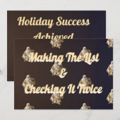 Feiertagsgruß für glückliche  feiertagskarte (Vorne/Hinten)