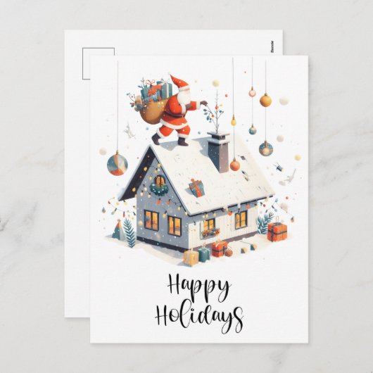 Feiertagsgrüße Feiertagspostkarte (Vorne/Hinten)