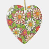 Feiertagsherz Verzierung Keramikornament (Rechts)