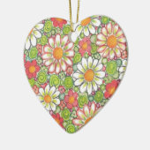 Feiertagsherz Verzierung Keramikornament (Links)