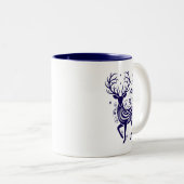 Feiertagshirsch Zweifarbige Tasse (VorderseiteRechts)