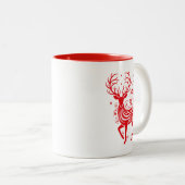 Feiertagshirsch Zweifarbige Tasse (VorderseiteRechts)