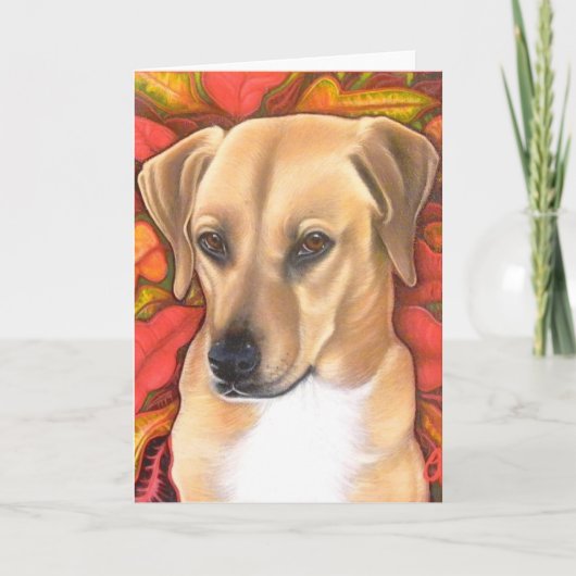 Feiertagshündchenkarte Feiertagskarte (Vorderseite)