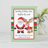 Feiertagsjubeln trotz des Jahres Feiertagskarte (Stehend Vorderseite)