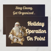 Feiertagskarte mit fröhlicher Party (Vorne/Hinten)