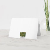 Feiertagskarte, Papierkräne Feiertagskarte (Rückseite)