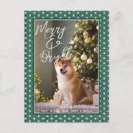 Feiertagskarten | ASANOHA Japanisches Kimono-Muste Feiertagspostkarte