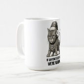 Feiertagskatze „Wir ziehen um“ Kaffeetasse (Vorderseite Links)